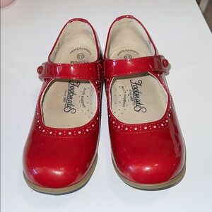 FootMates Shiny Red Mary Jane Dress Shoes